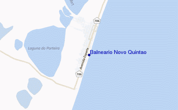mapa de localização de Balneario Novo Quintao
