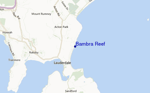 mapa de localização de Bambra Reef