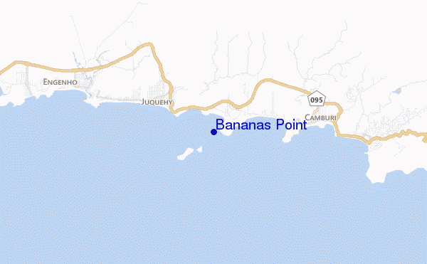 mapa de localização de Bananas Point