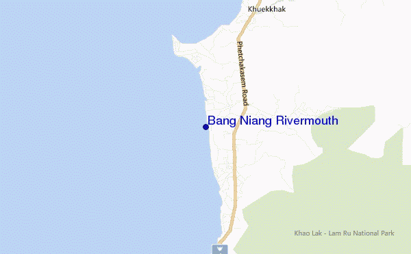 mapa de localização de Bang Niang Rivermouth