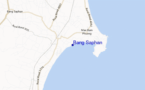 mapa de localização de Bang Saphan
