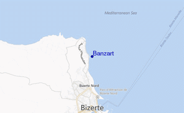 mapa de localização de Banzart