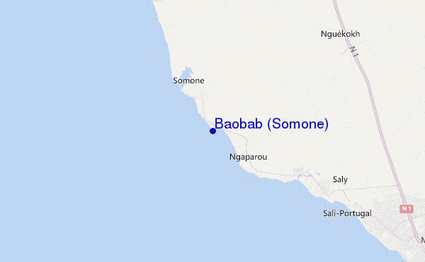 mapa de localização de Baobab (Somone)