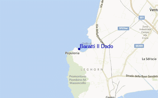 mapa de localização de Baratti Il Dado