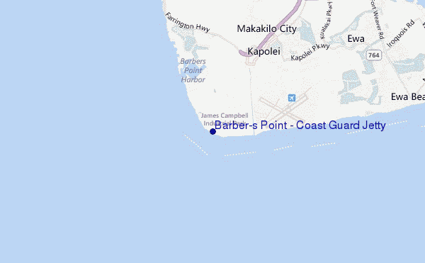mapa de localização de Barber's Point - Coast Guard Jetty
