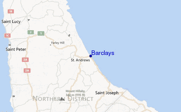 mapa de localização de Barclays