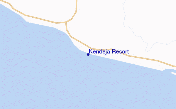 mapa de localização de Kendeja Resort
