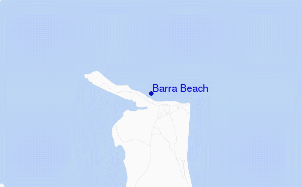 mapa de localização de Barra Beach