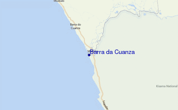 Barra da Cuanza Location Map