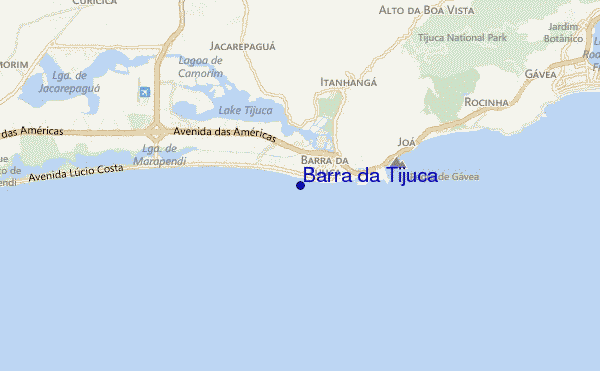 mapa de localização de Barra da Tijuca