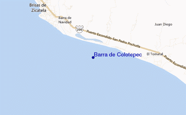 mapa de localização de Barra de Colotepec
