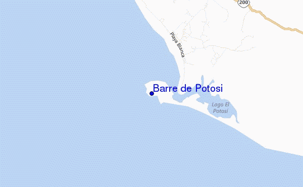 mapa de localização de Barre de Potosi