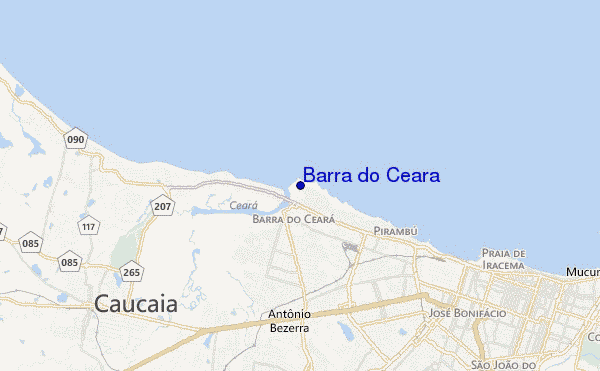 mapa de localização de Barra do Ceara