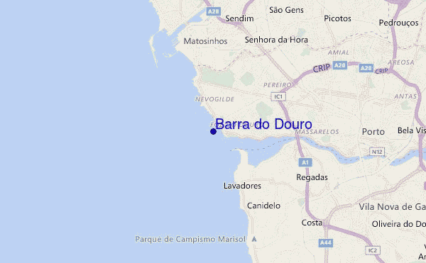 mapa de localização de Barra do Douro