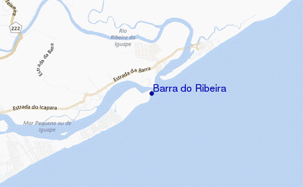 mapa de localização de Barra do Ribeira