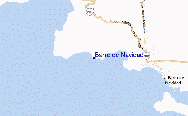 mapa de localização de Barre de Navidad