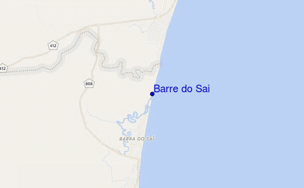 mapa de localização de Barre do Sai