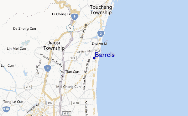 mapa de localização de Barrels