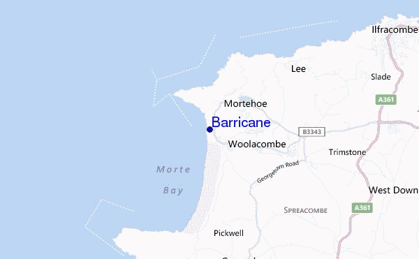 mapa de localização de Barricane