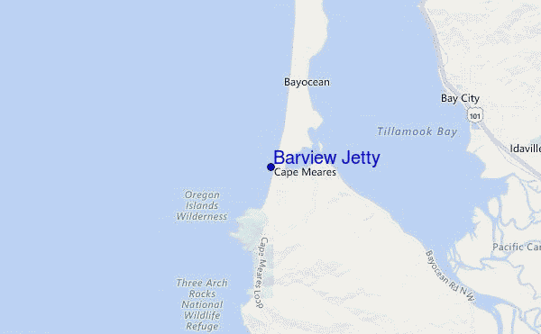 mapa de localização de Barview Jetty