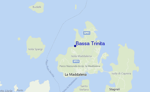 mapa de localização de Bassa Trinita