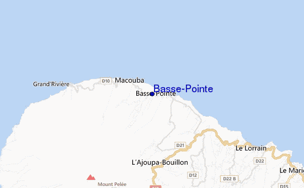 mapa de localização de Basse-Pointe