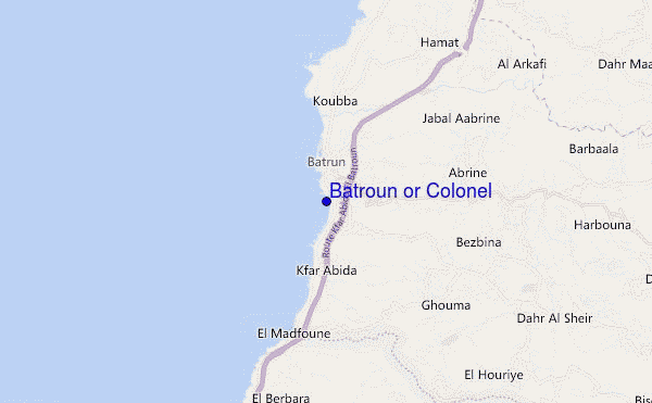 mapa de localização de Batroun or Colonel