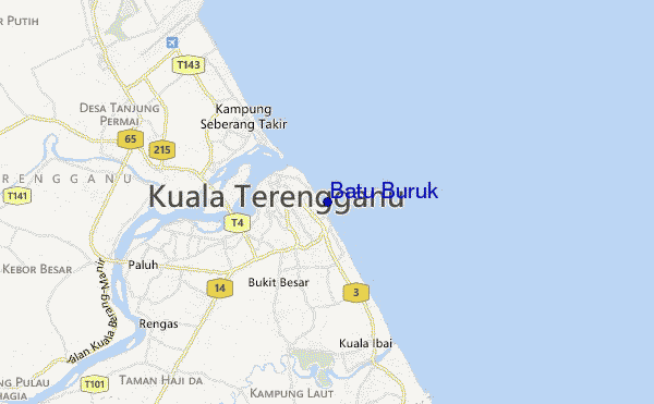 mapa de localização de Batu Buruk