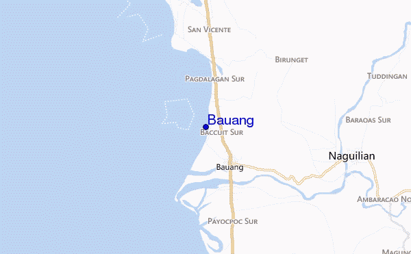 mapa de localização de Bauang