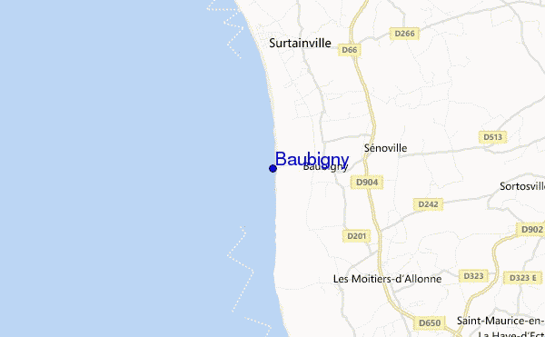 mapa de localização de Baubigny