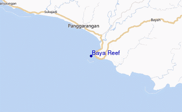mapa de localização de Baya Reef