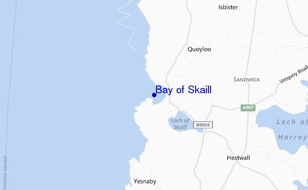mapa de localização de Bay of Skaill