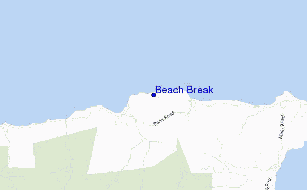 mapa de localização de Beach Break