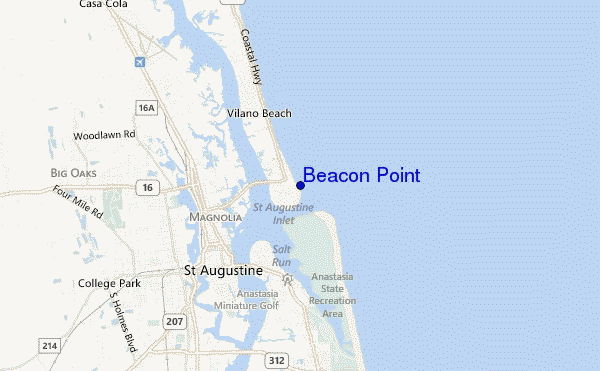 mapa de localização de Beacon Point