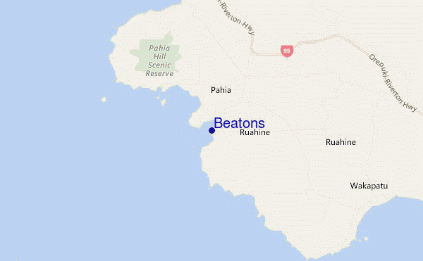 mapa de localização de Beatons