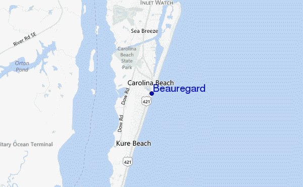 mapa de localização de Beauregard