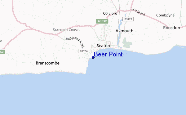 mapa de localização de Beer Point