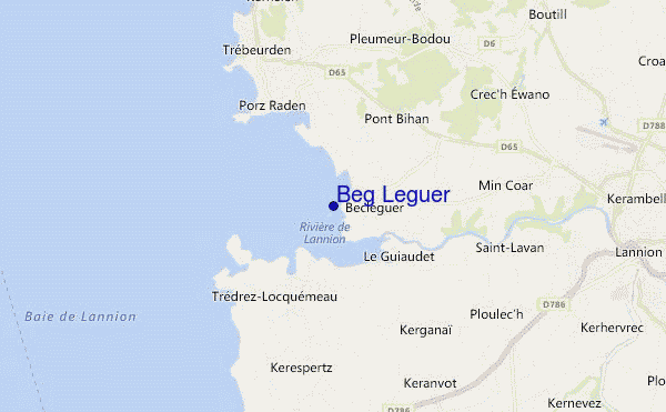 mapa de localização de Beg Leguer