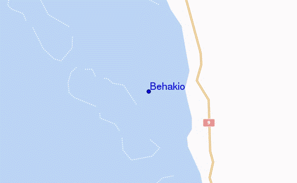 mapa de localização de Behakio