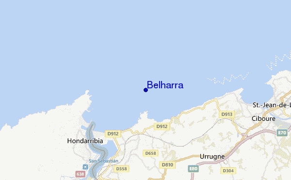 mapa de localização de Belharra
