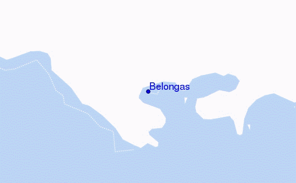 mapa de localização de Belongas