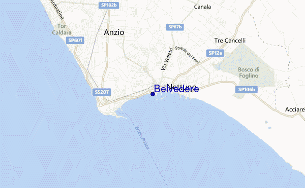 mapa de localização de Belvedere