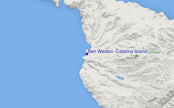 mapa de localização de Ben Weston (Catalina Island)