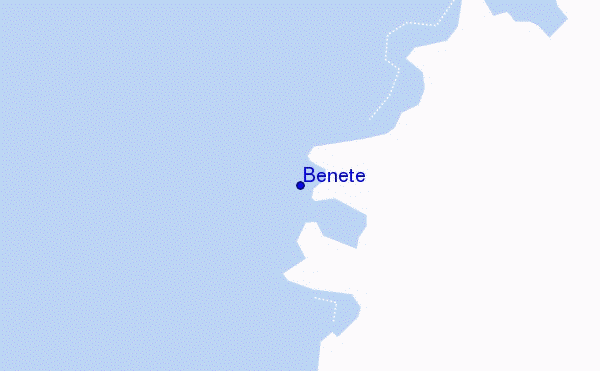 mapa de localização de Benete