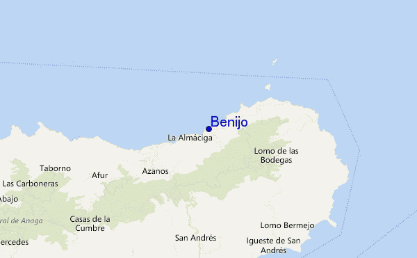 mapa de localização de Benijo