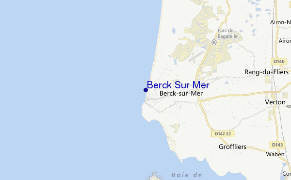 mapa de localização de Berck Sur Mer