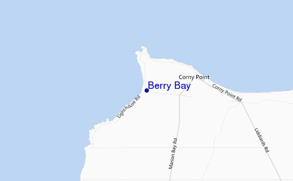 mapa de localização de Berry Bay
