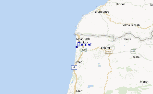 mapa de localização de Betset
