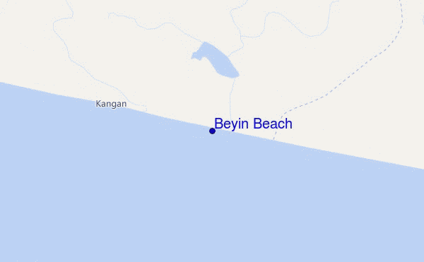 mapa de localização de Beyin Beach