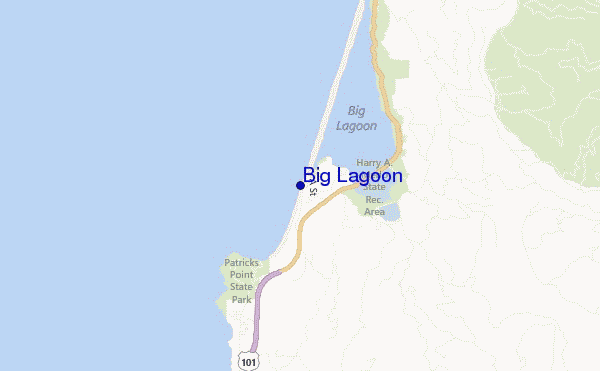 mapa de localização de Big Lagoon